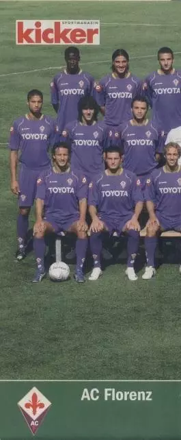 постер А4 футбол Фіорентіна (Італія) 2008 /Fiorentina,Italy football team poster