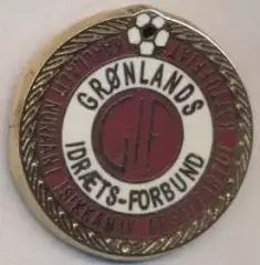 Гренландія,федерація футболу (не-ФІФА)3 ЕМАЛЬ /Greenland football federation pin
