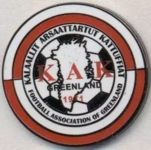 Гренландія,федерація футболу (не-ФІФА)7 ЕМАЛЬ /Greenland football federation pin