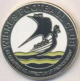 футбол.клуб Віднес (Англія) ЕМАЛЬ / Widnes FC, England football enamel pin badge