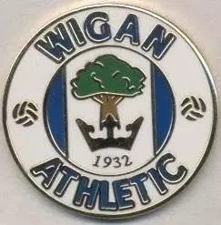 футбол.клуб Віган (Англія)2 ЕМАЛЬ / Wigan Athletic FC,England football pin badge