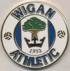 футбол.клуб Віган (Англія)2 ЕМАЛЬ / Wigan Athletic FC,England football pin badge