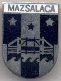герб місто Мазсалаца (Латвія) ЕМАЛЬ / Mazsalaca town, Latvia coat-of-arms badge