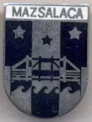 герб місто Мазсалаца (Латвія) ЕМАЛЬ / Mazsalaca town, Latvia coat-of-arms badge