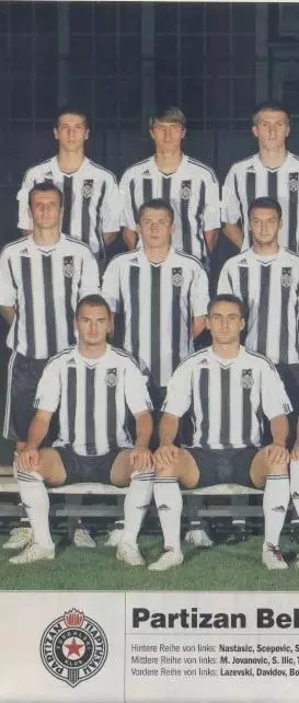 постер А4 футбол Партизан Белград (Сербія) 2010 /Partizan,Serbia football poster
