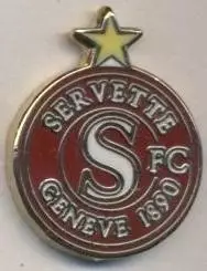 футбол.клуб Серветт (Швейцарія)2 ЕМАЛЬ /Servette Geneve,Switzerland football pin