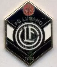 футбол.клуб Лугано (Швейцарія) ЕМАЛЬ / FC Lugano, Switzerland football pin badge