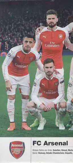 постер А4 футбол Арсенал (Англія) 2016/FC Arsenal London,England football poster