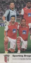 постер А4 футбол Спортінг Брага (Португалія 2012 /Braga,Portugal football poster