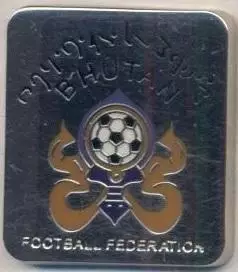 Бутан, федерація футболу №1, ЕМАЛЬ / Bhutan football federation enamel pin badge