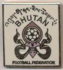 Бутан, федерація футболу №2, ЕМАЛЬ / Bhutan football federation enamel pin badge