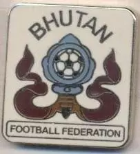 Бутан, федерація футболу №4, ЕМАЛЬ / Bhutan football federation enamel pin badge