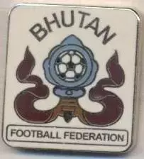 Бутан, федерація футболу №4, ЕМАЛЬ / Bhutan football federation enamel pin badge