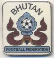 Бутан, федерація футболу №5, ЕМАЛЬ / Bhutan football federation enamel pin badge