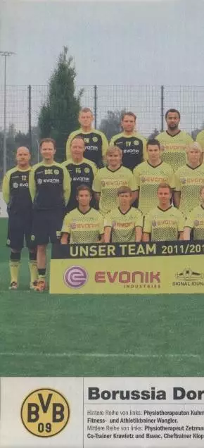 постер А4 футбол Боруссія Дортмунд (Німеч. 2011/Borussia Dortmund,Germany poster