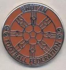 Бутан, федерація футболу №8, ЕМАЛЬ / Bhutan football federation enamel pin badge