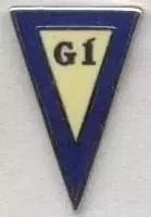 футбольний клуб ГІ Гьота (Фарери) офіц. ЕМАЛЬ /GI Gotu,Faroe football pin badge