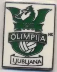футбол.клуб Олімпія Л.(Словенія)2 ЕМАЛЬ/Olimpija Ljubljana,Slovenia football pin