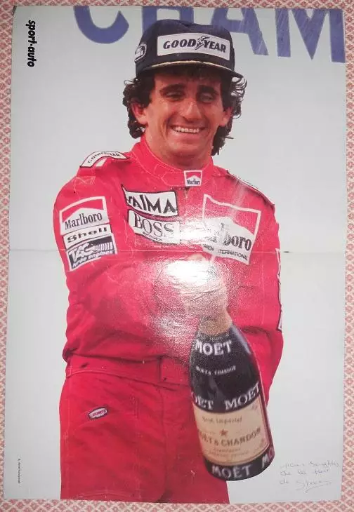 постер А3 формула-1 Алєн Прост (Франція) / Alain Prost, France F-1 pilot poster