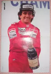постер А3 формула-1 Алєн Прост (Франція) / Alain Prost, France F-1 pilot poster