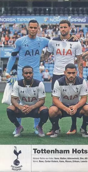 постер А4 футбол Тоттенхем (Англія) 2016/FC Tottenham H.,England football poster