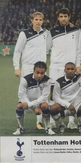 постер А4 футбол Тоттенхем (Англія) 2010/FC Tottenham H.,England football poster