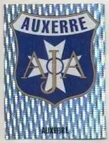 наклейка люмінесц.футбол Осер (Франція) /AJ Auxerre,France football logo sticker