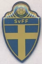 Швеція, федерація футболу, офіц.2 важмет / Sweden football federation pin badge