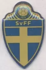 Швеція, федерація футболу, офіц.2 важмет / Sweden football federation pin badge