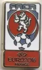 Чехія, федерація футболу,Євро-16 №1, ЕМАЛЬ / Czech football federation pin badge