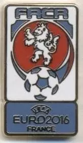 Чехія, федерація футболу,Євро-16 №3, ЕМАЛЬ / Czech football federation pin badge