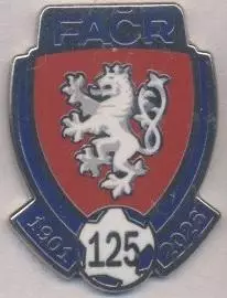 Чехія, федерація футболу, ювілей 125, важмет/Czech football federation pin badge