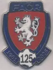 Чехія, федерація футболу, ювілей 125, важмет/Czech football federation pin badge