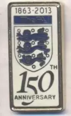 Англія, федерація футболу, ювілей 150, №2 ЕМАЛЬ /England football federation pin
