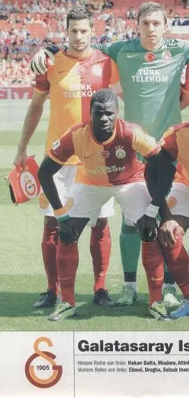 постер А4 футбол Галатасарай (Туреччина) 2013/Galatasaray,Turkey football poster