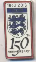 Англія, федерація футболу, ювілей 150, №3 ЕМАЛЬ /England football federation pin