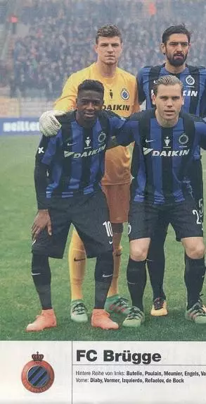 постер А4 футбол Брюгге (Бельгія) 2016 / Club Brugge, Belgium football poster