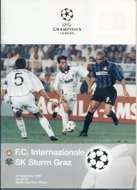 прог.Інтер/FC Inter Italy/Італія-Штурм/Sturm Austria/Австрія 1998 match program