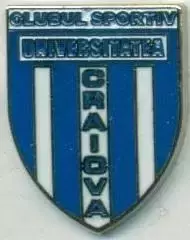 футбол.клуб Універ.Крайова (Румунія2 ЕМАЛЬ/CS Universitatea,Romania football pin