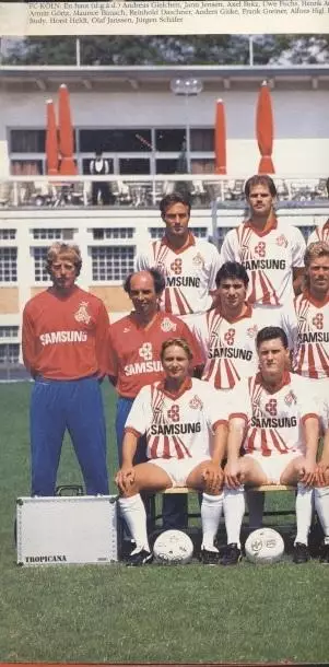 постер А4 футбол Кельн (Німеччина) 1990 / 1.FC Koln, Germany football poster