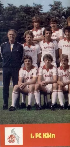 постер А4 футбол Кельн (Німеччина) 1981 / 1.FC Koln, Germany football poster