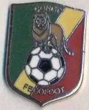 Конго,федерація футболу,№1 ЕМАЛЬ /Rep.Congo football federation enamel pin badge