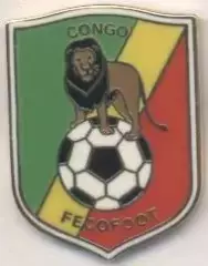 Конго,федерація футболу,№2 ЕМАЛЬ /Rep.Congo football federation enamel pin badge
