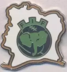 Кот д'Івуар,федерація футболу,№8 ЕМАЛЬ/Ivory Coast football federation pin badge