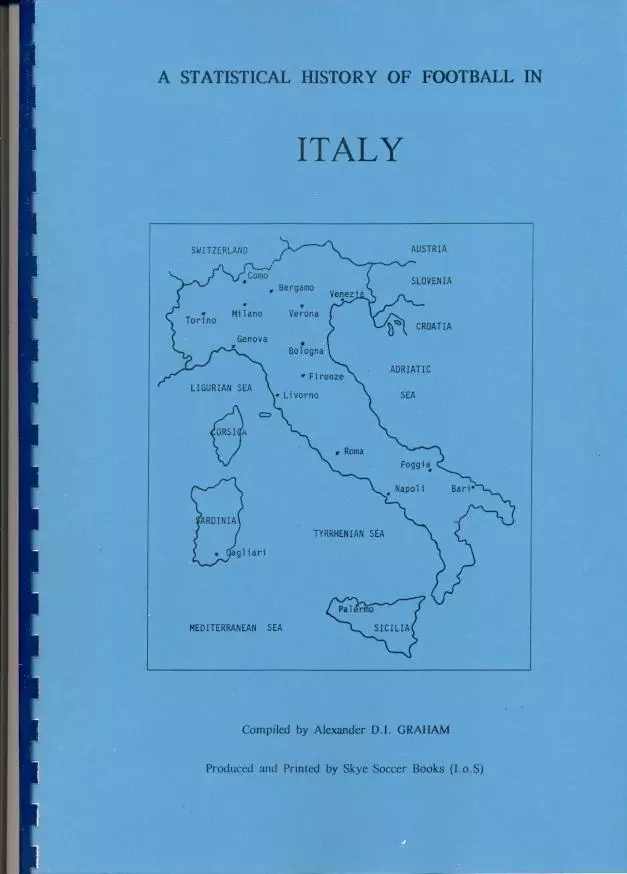 книга Італія підсумки чемп-тів,вся історія /Italy football ch.ships history book