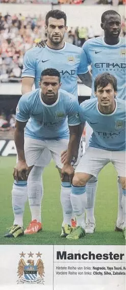 постер А4 футбол Манчестер Сіті (Англія) 2013 /Manchester City FC,England poster