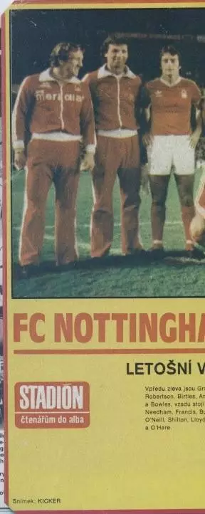 постер А4 футбол Ноттінгем Ф.(Англія) 1979 /Nottingham F,England football poster
