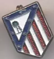 футбол.клуб Атлетіко Мадрид (Іспан.офіц.2 важмет/Atletico M,Spain football badge