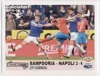 наклейка футбол Сампдорія-Наполі (Італія/Sampdoria-Napoli,Italy football sticker