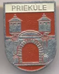 герб місто Прієкуле (Латвія) важмет / Priekule town, Latvia coat-of-arms badge